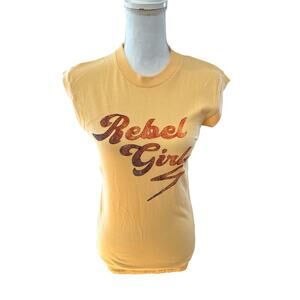 Girl Dangerous Anthropologie Rebel Girl muscle tank top Yellow S